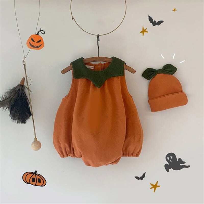 MILANCEL 2021 primavera bambino corpo carino Pumkin bambino ragazze completo da uomo bambino ragazzi corpo con cappello