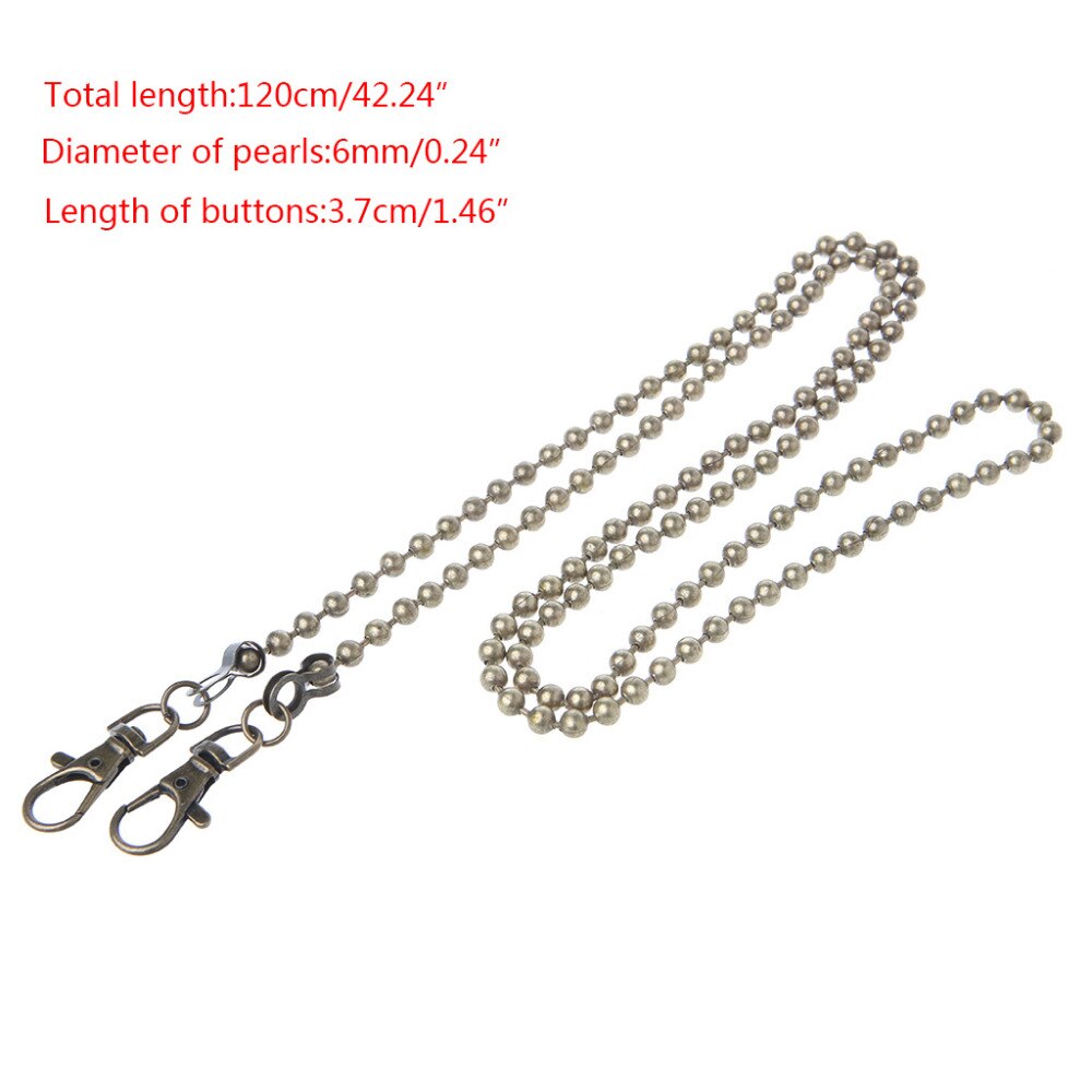 Thinkthendo Lange 120 Cm/50 Cm Luxe Mode Metalen Portemonnee Ketting Bandjes Handvat Schoudertas Cross Body Vervanging Handtas