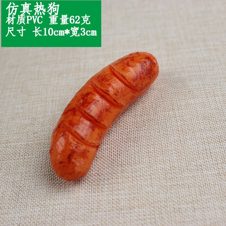 Künstliche Lebensmittel PVC Simulation Wurst Scheiben Geschnitten schinken Hotdog Requisiten Lebensmittel Dekorative Spielzeug Lebensmittel Modell: Hotdog  L