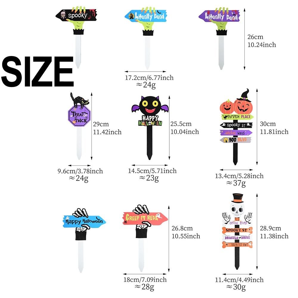 Drewniane tabliczki ogrodowe w stylu klasyczny, lekkie, trwałe, świąteczne znaki robić podwórka na Halloween, robić wbijania w ziemię.