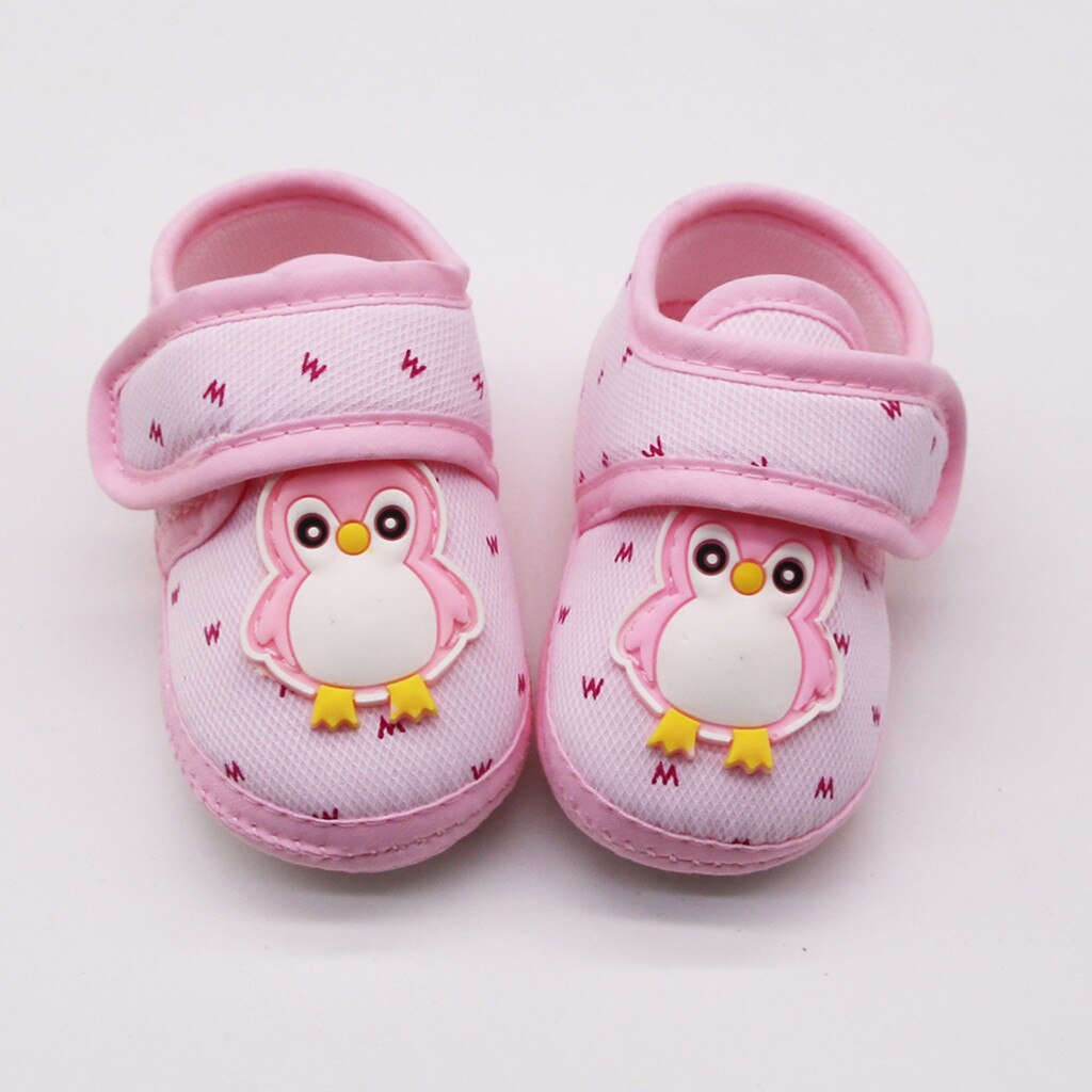 Pasgeboren Baby Meisjes Jongen Prewalker Cartoon Penguin Animal Hoofd Anti-Slip Enkele Schoenen Sneakers Casual Baby Bebes Schoenen #60: Roze / 13