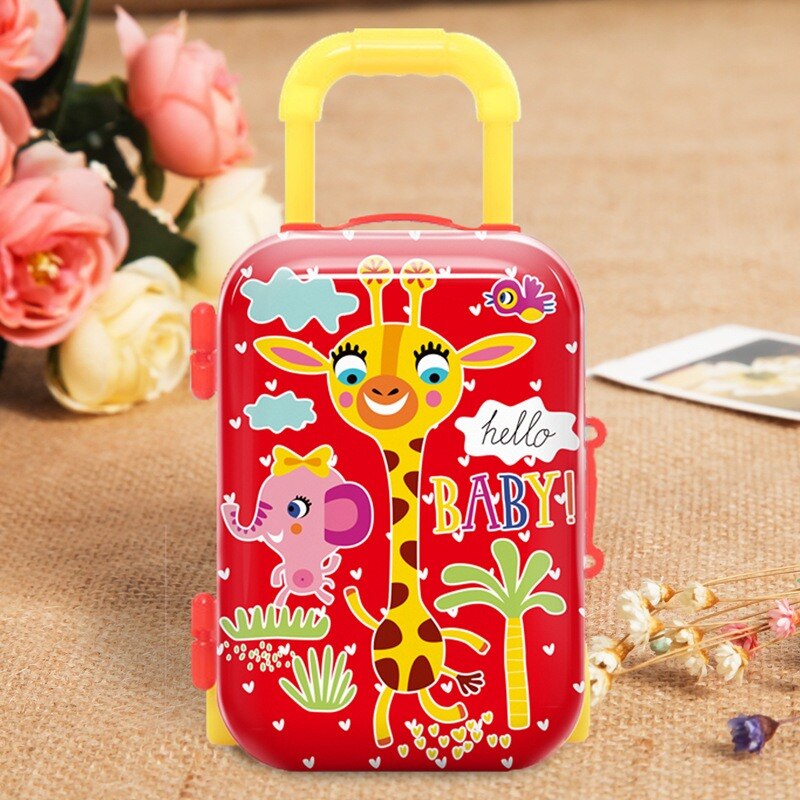 Mini valise à roulettes, noël, année du tigre, boîte à bagages pour enfants, jouets créatifs, artisanaux,: 8