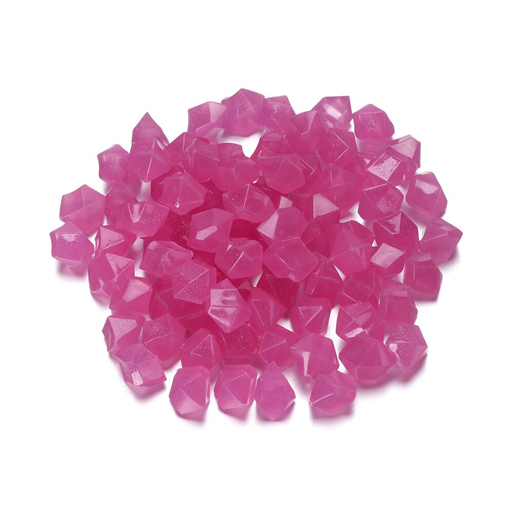 Pierre de résine lumineuse en forme irrégulière 14mm, 300 pièces/paquet, pierres colorées de décoration pour jardin et aquarium: Color  10