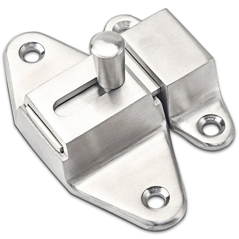 Heavy-duty sliding door locks, family hotel garden reinforced solid stainless steel safety buckle sliding secondary protection: 2 packs