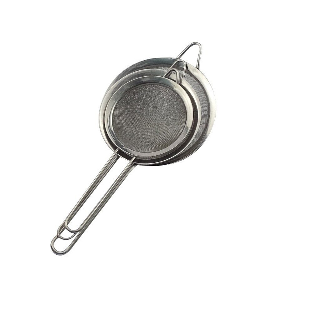 Handbediende siliconen roestvrijstalen bloemzeef, handbediende zeef, poederisolatietool, handbediende zeef, bakgadget