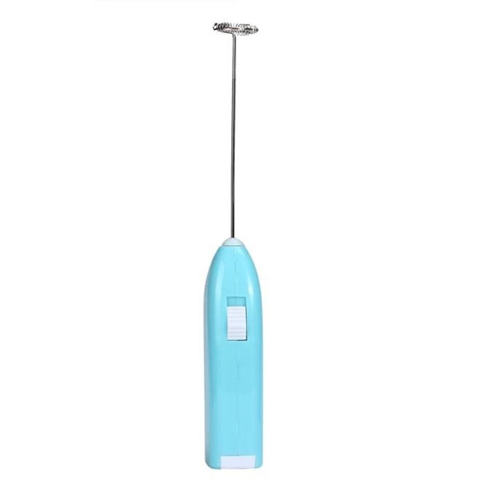 1pc mjölk dryck kaffe visp mixer kök mixer praktisk elektrisk ägg visp dryck bubbla mini skum blandare omrörare maskin: Blå