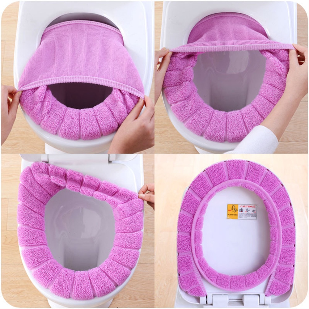 Badkamer Toilet Seat Closestool Wasbare Soft Warm Toilet Seat Cover Pluche Toiletbril Leuke Wc Zitkussen Badmat Nl Wc mat