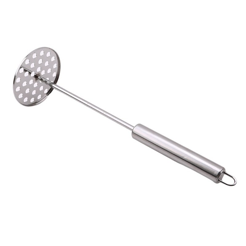 Rvs Ronde Aardappel Presser Roest-Proof Non-stick Aardappelstamper Perfect Voor Maischen Babyvoeding Aardappelstamper: Default Title