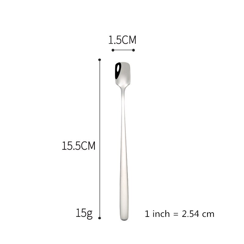 Cuillere A Cafe Lot De 6 Cuillu00e8res U00e0 Cafu00e9 En Forme De Cu0153ur U00e0 Manche Long En Acier Inoxydable Petite Cuillère