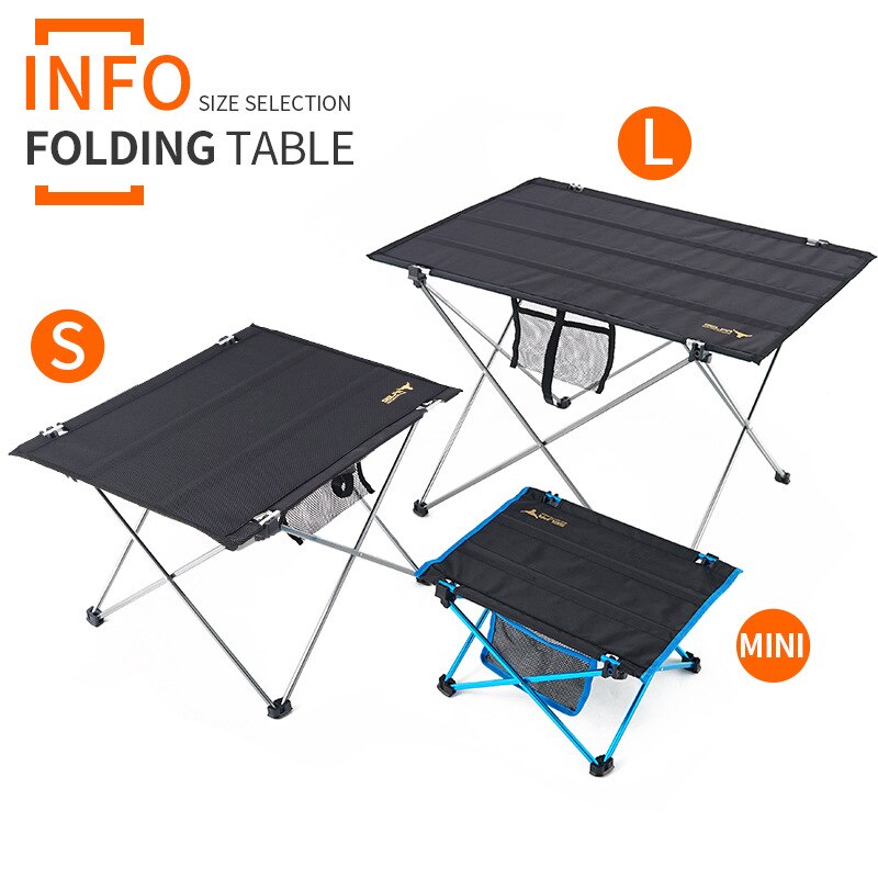 Outdoor Camping Small Folding Table Air Portable Aluminum Alloy Picnic Furniture Barbecue Ultralight Camping Equipment