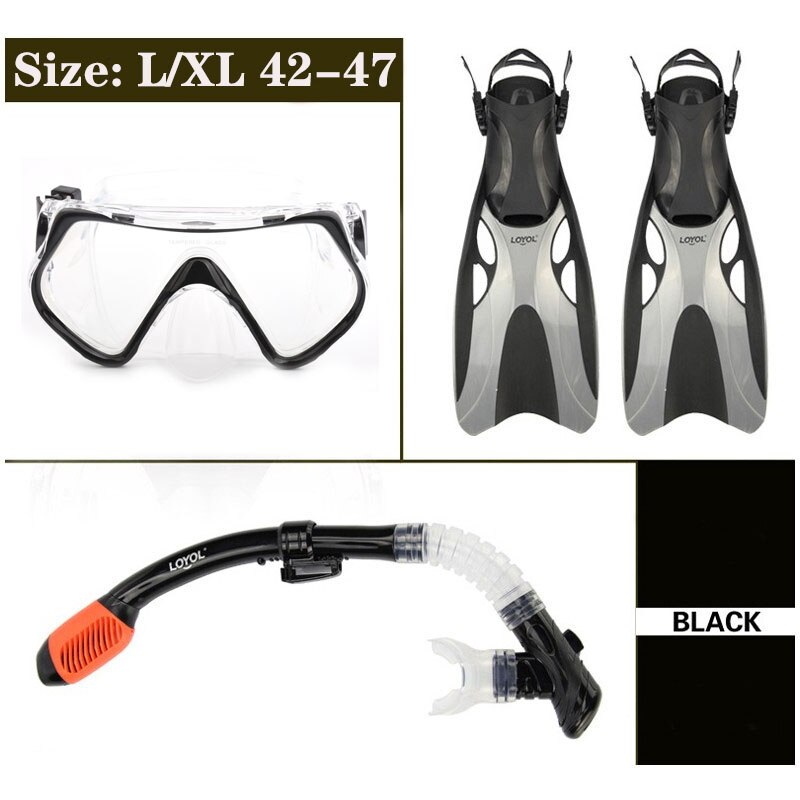 Duikbril Volwassen Duiken Vinnen Set Professionele Zwemmen Bril Waterdichte Bril Mannen Vrouwen Buis Scuba Snorkelen Flipper