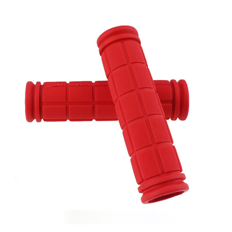 1 par de empuñaduras de manillar de bicicleta antideslizantes, empuñaduras de manillar de bicicleta, cubiertas de goma, piñón fijo, BMX, MTB, accesorios para bicicleta de montaña: Rojo