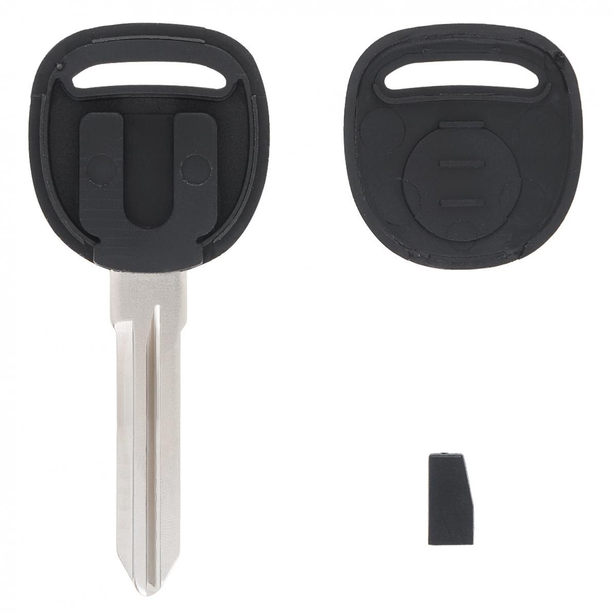 1 Pc Black PP Replacement Transponder Ignition Key Uncut Blade Blank Car Key with ID 46 Chip Fit for Chevrolet Cars