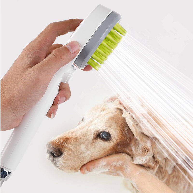 Kæledyr bad bruser vand sprøjte hoved badeværktøj hårvask rengøring til hund kat badeværelse  s55
