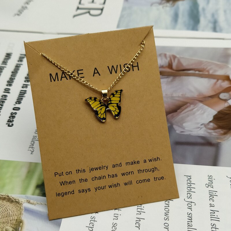 Women Necklace Blue Purple Color Pendant Popular Neck Jewelry For Friend Delicated Necklace: GC