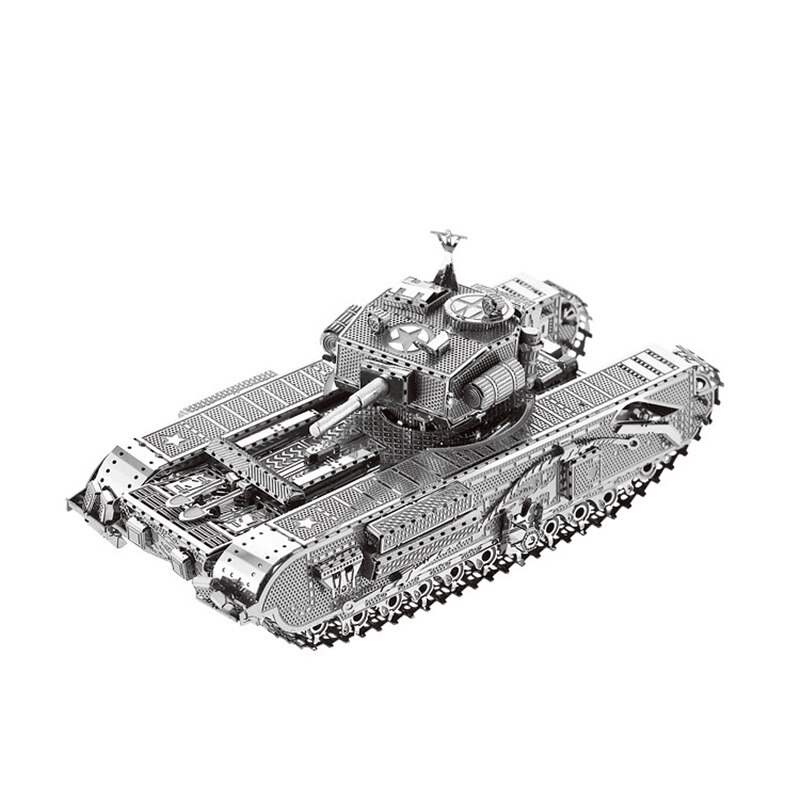 Navi Serbatoio 3D Metallo Puzzle Barca Burke Cacciatorpediniere Scialuppa Di Salvataggio Modello di Kit di Taglio Laser Jigsaw Adulti Educativi del Regalo Giocattoli di Raccolta: Churchill Tank