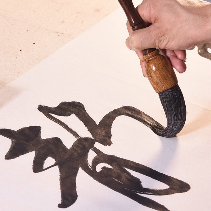 Lage Chinese Calligraphy Brushes Caligrafia Hopper-shaped Painting Writing Brushes Woolen Weasel Hair Brush Pen Tinta China
