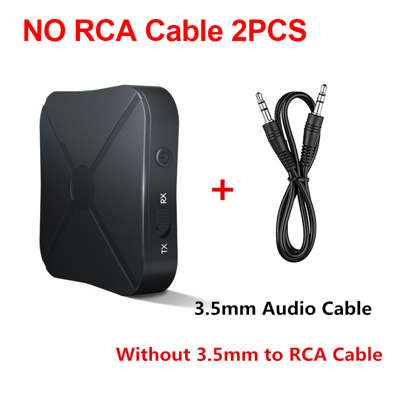 2-in-1 Bluetooth 5.0 zenderontvanger 3,5 mm AUX aptX draadloze audioadapter met lage latentie voor tv smartphones laptops headsets: WIT