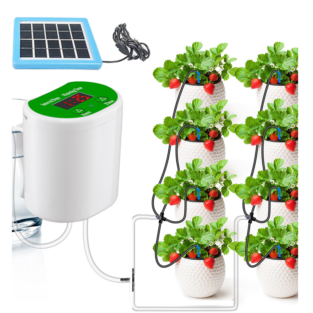 Pumpe Intelligente Tropfbewässerung Wasserpumpe Timer System Garten Automatische Bewässerung Gerät Solar- Energie Aufladen Topfpflanze