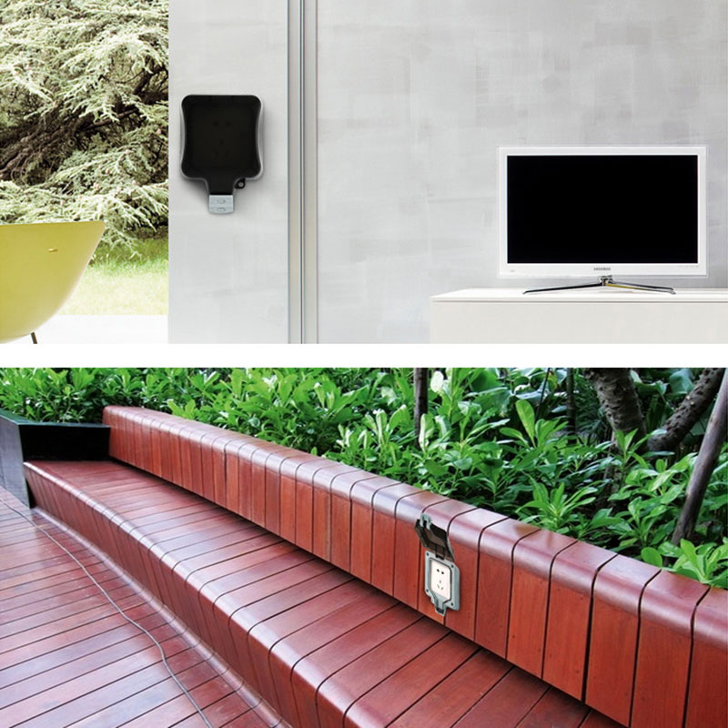IP66 Weatherproof Waterproof Outdoor Wall Power Socket 16A Double Electrical Outlet USJ99