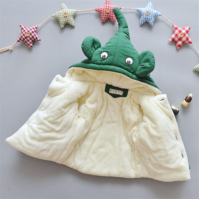 BibiCola automne hiver bébé filles épais vestes infantile enfants dessin animé parkas coton remplissage couverture en plein air manteaux