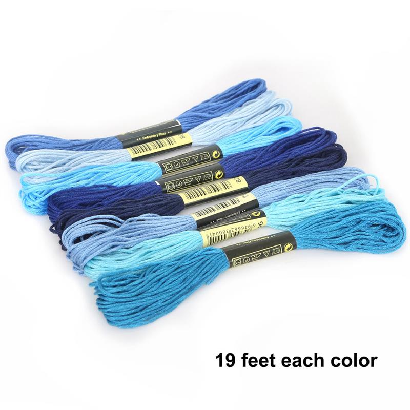 Cotton Stitch Embroidery Threads Floss Set Handicraft DIY Soft Colorfast Sewing Skeins Yarn Thread Mix Colors Sewing Craft