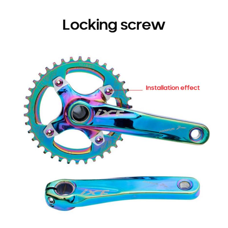 1p acier inoxydable vélo plaque dentaire clou disque denté vis vélo plateau boulons Double plaque clou vélo partie accessoires
