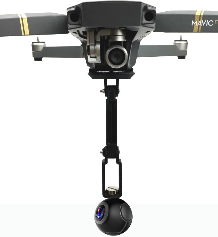 Für DJI Mavic Profi Gopro 360 Grad Panorama Sport Kamera oben Niedrigen Halterung Hängen Halterung Schützen Feste Klemme Adapter Drohne