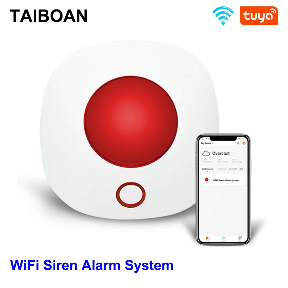 Alarma de sirena NEO Tuya ZigBee inteligente, Sensor de temperatura y