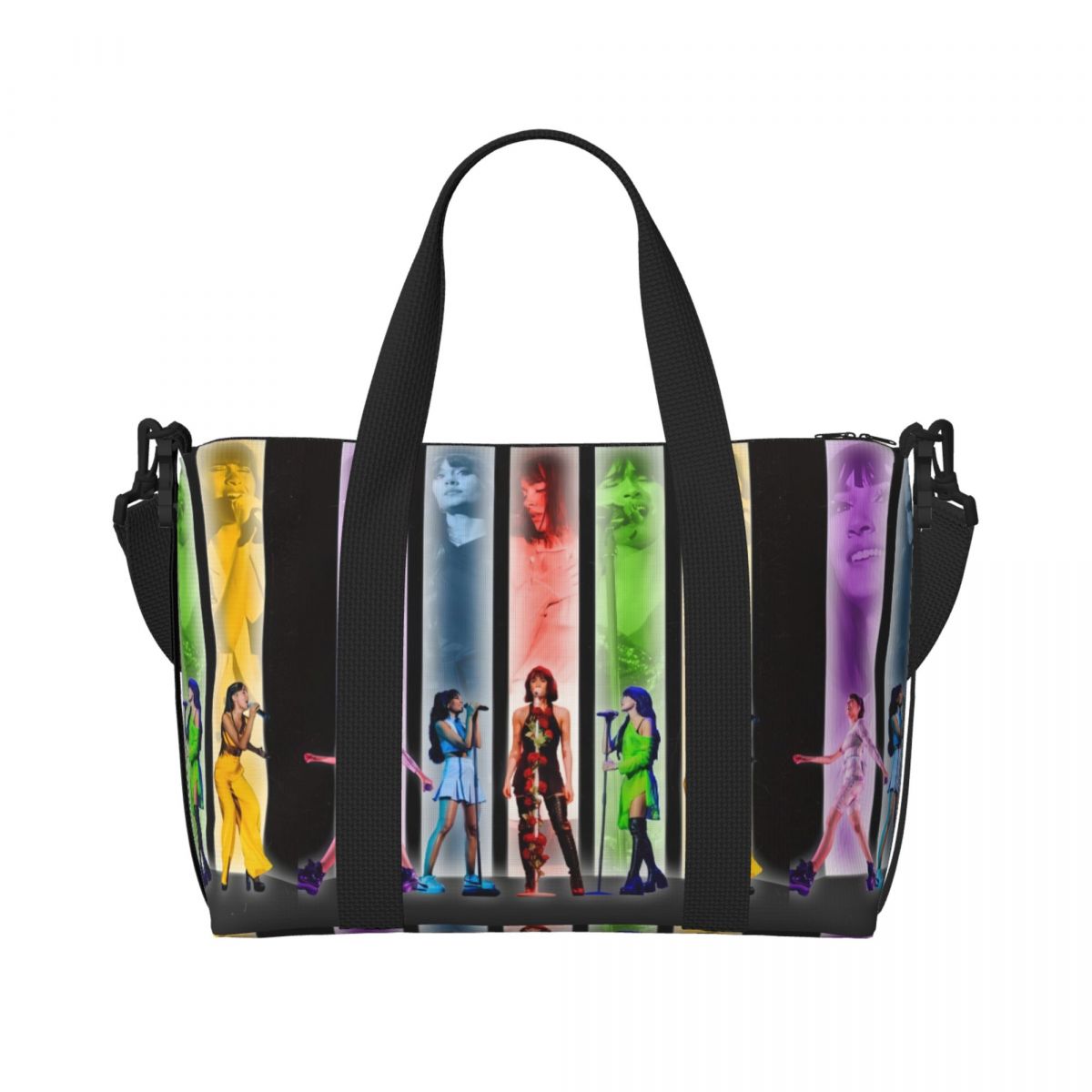 Brugerdefineret skønhed aitanas tote taske til kvinder stor kapacitet spansk sanger gym strand rejsetasker: Militærgrøn