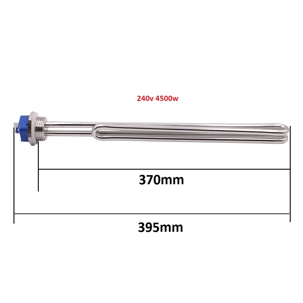 DERNORD-calentador eléctrico SUS304, resistencia de 240V, 2.5KW/3.5KW/4,5kw, Elemento calentador de agua para tanque de caldera de agua: 240V 4.5KW