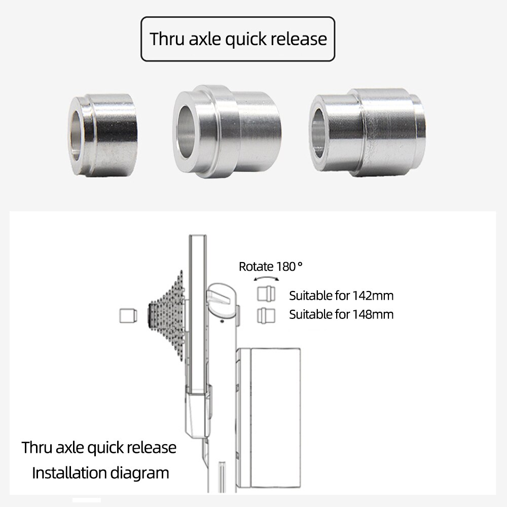 Thinkrider Power And A1 Bike Trainer Quick Release Convert 130/135mm Disc Thru Axle Converter 142/148mm Bicycle Roller Accessor