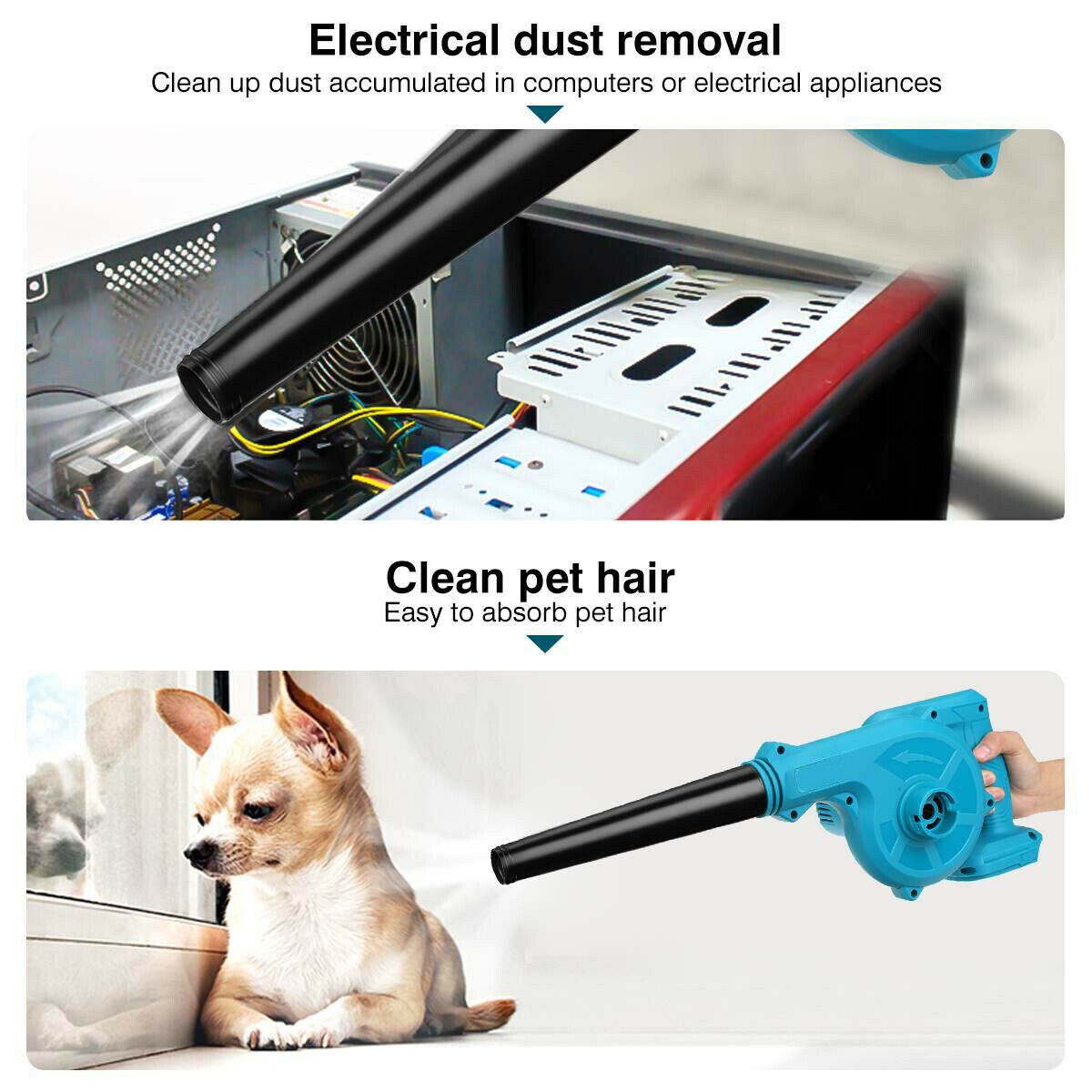 Electric Air Blower Leaf Computer Dust Collector Vacuum Cleaner Handheld Power Tool Cordless Blower For Makita 18V Battery
