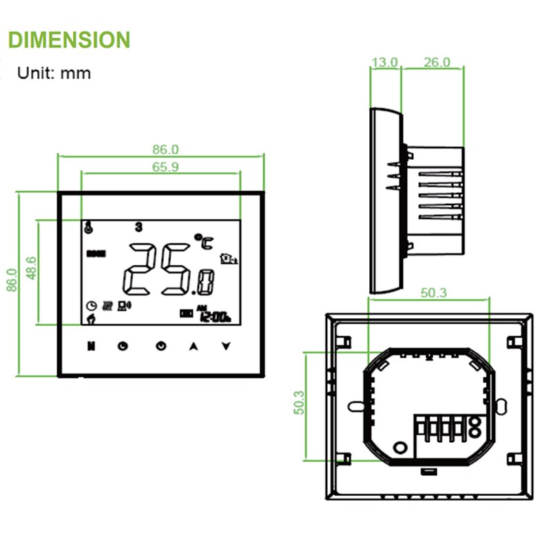 Termostato inteligente WiFi para calefacción de suelo, controlador remoto de temperatura para caldera de agua/Gas, termostato Alexa de Google Home
