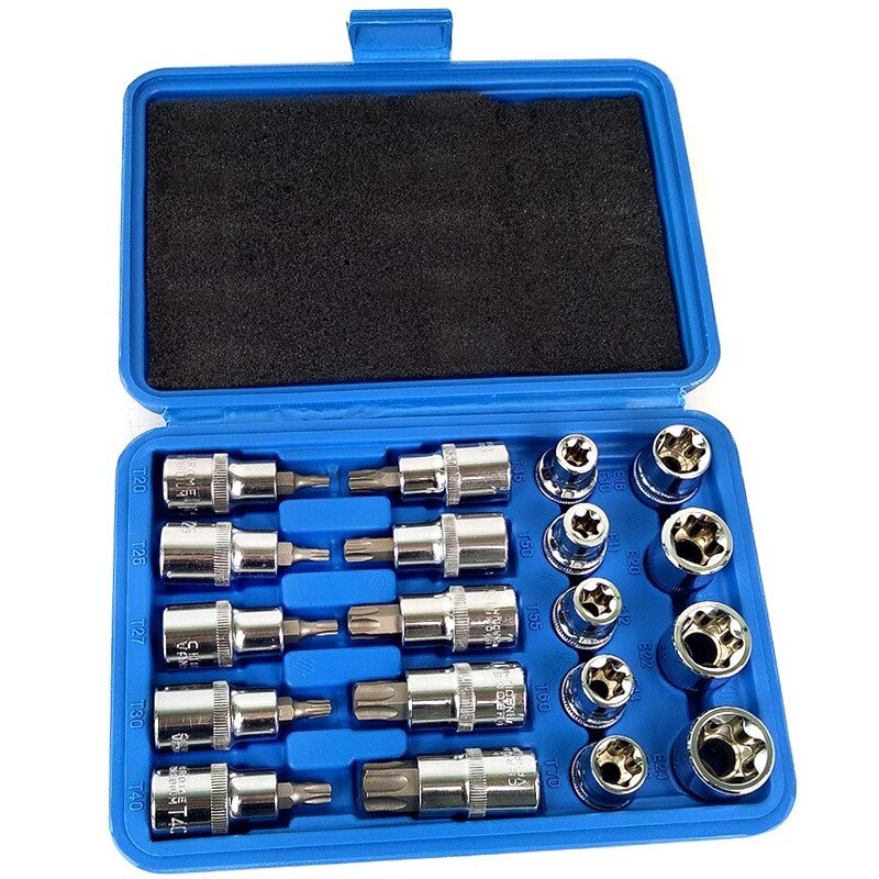 19pcs Socket Set 1/2 Inch Drive Star Socket Bit So... – Grandado
