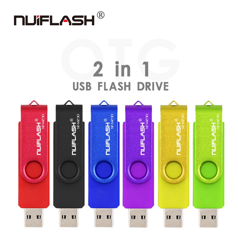 OTG USB Flash Drive cle usb 2,0 32G pen drive doble aplicación Micro USB 16G 32G 128G de dispositivos de almacenamiento de disco en clave
