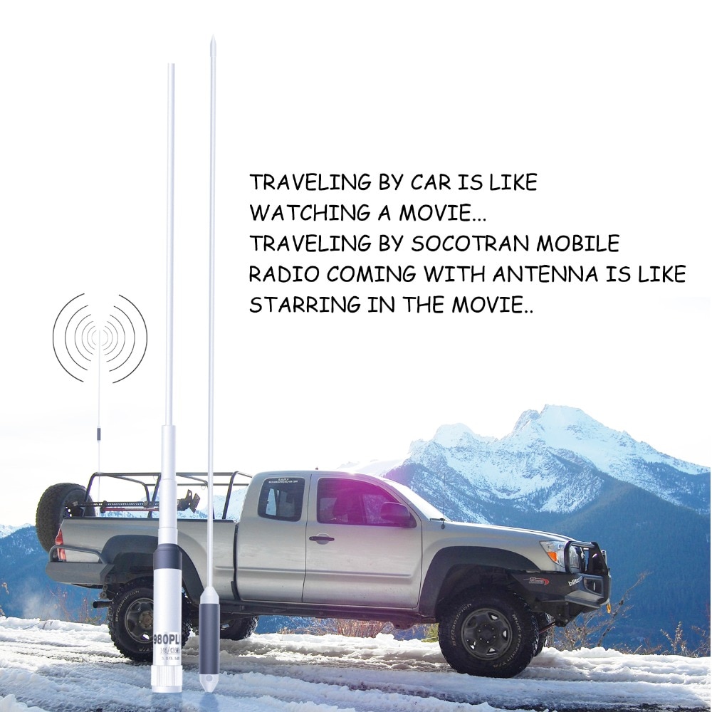 Socotran 980Plus Dual Band Vhf/Uhf High Gain Mobiele Antenne PL259 Connector Mobiele Transceiver Antenne Voor Socotran ST-980PLUS
