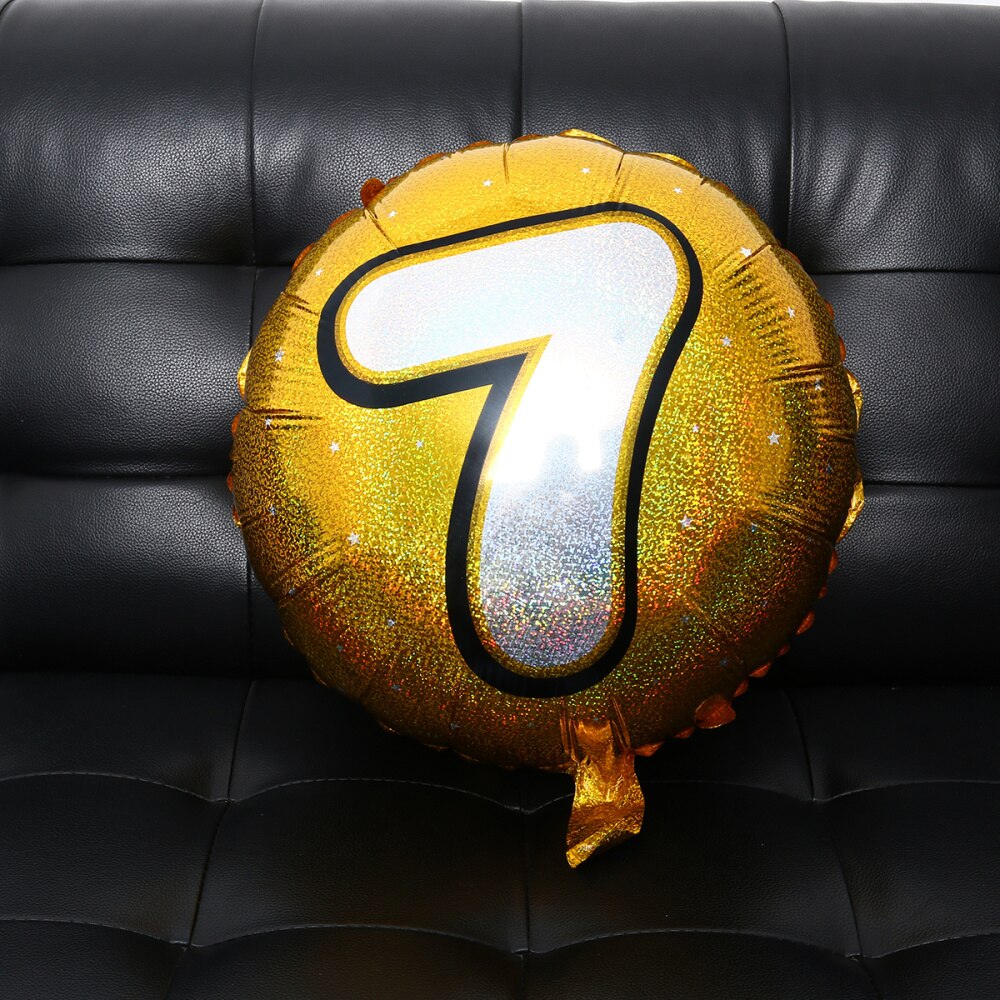 Number 4 Helium Foil Balloons Birthday Number Balloons 4 for Wedding Anniversary Decoration (Gold)