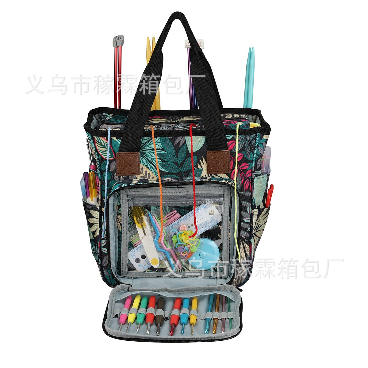 Portable Knitting Bag Organizer Yarn Storage Case for cotton cord Thread Wool Yarn Crochet Hook Sewing Needle Accessory Tool box