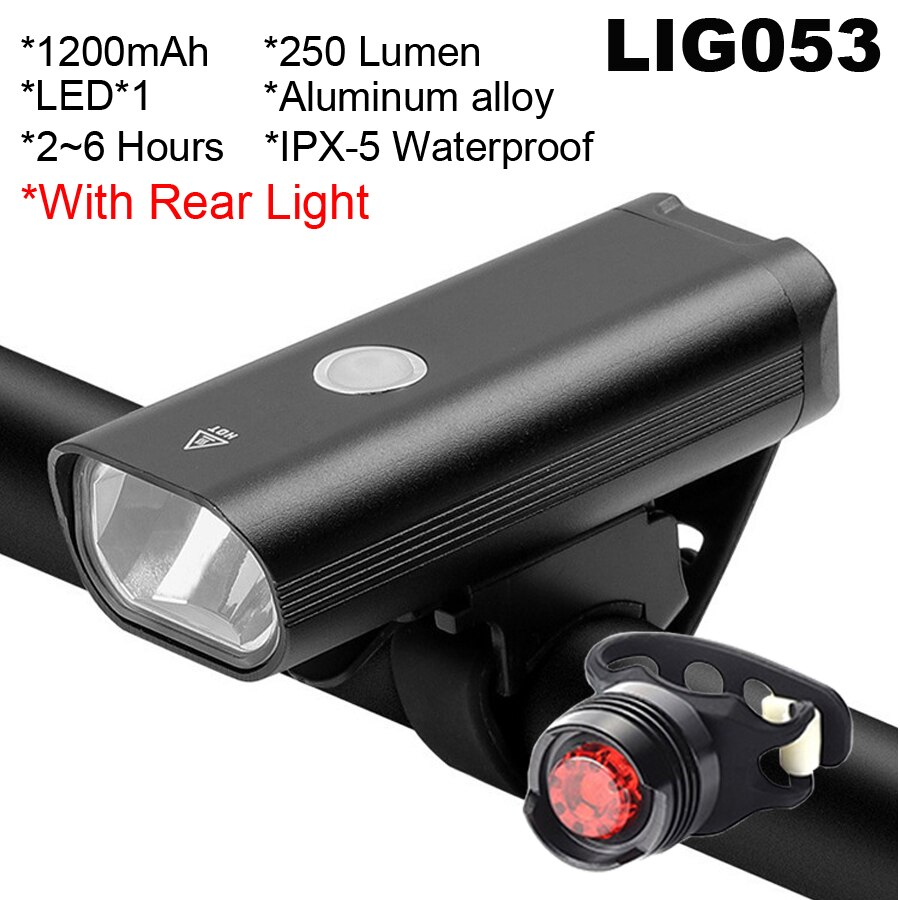 NEWBOLER 1000 Lumen Fahrradlicht einstellen USB Farn-/Abblendlicht MTB Fahrradlampe Scheinwerfer LED Radfahren Taschenlampe Laterne Fahrradzubehör: LIG053 setzt