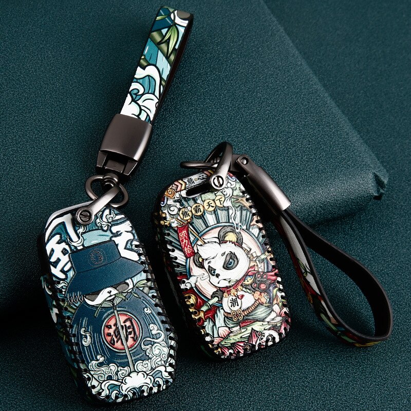 Leren autosleutelhoesje met afstandsbediening voor kia sportage ceed sorento cerato forte  kx3 kx5 k3s rio  k2 k3 sportage