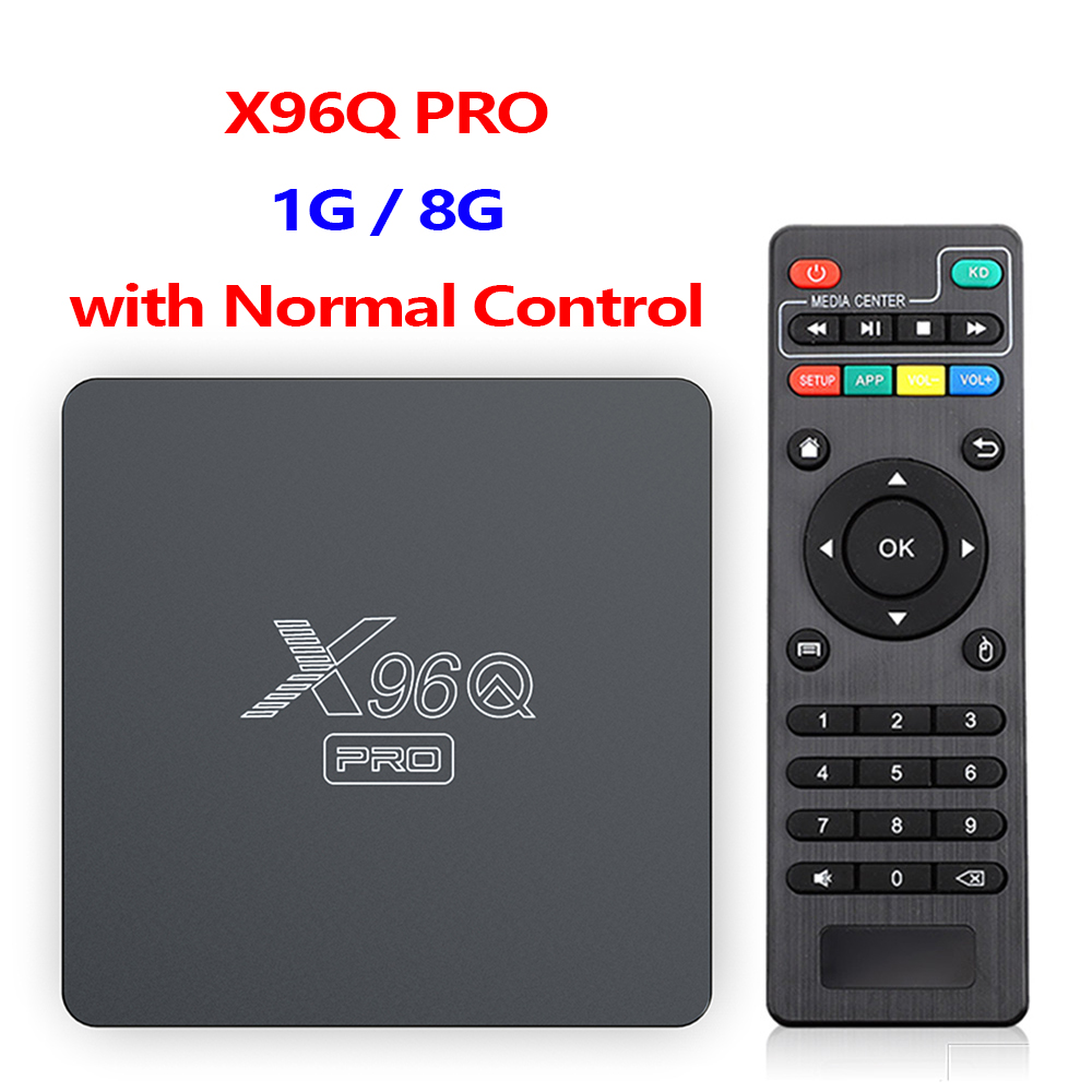 Reproductor multimedia X96Q PRO, Allwinner H313, Android 10,0, Mali G31, WiFi 2.G, LAN 100M, 802.11AC,: Enchufe estadounidense / 1G8G Normal Control