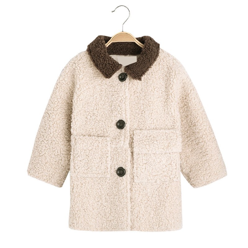 Nueva niña ropa chaquetas de lana bebé abrigo de lana gruesa Otoño e Invierno ropa de abrigo para niños cazadora