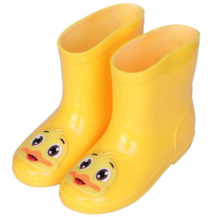 2018New Lente Rubber Laarzen Kinderen Laarzen Voor Meisjes Jongens Kids Cartoon Regenlaarzen Snoep Kleur Antislip Regenlaars Waterdichte Schoenen: yellow 1 / 10.5