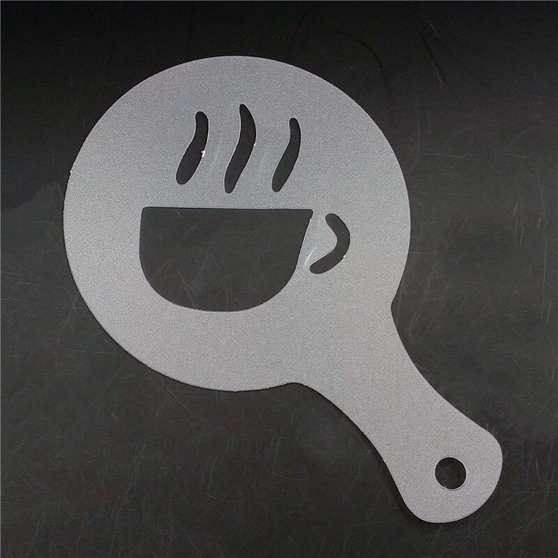 Moldes artísticos de café de 16 estilos, plantilla templada para café Barista capuchino, plantilla Strew Pad, herramientas de pulverización para plumero