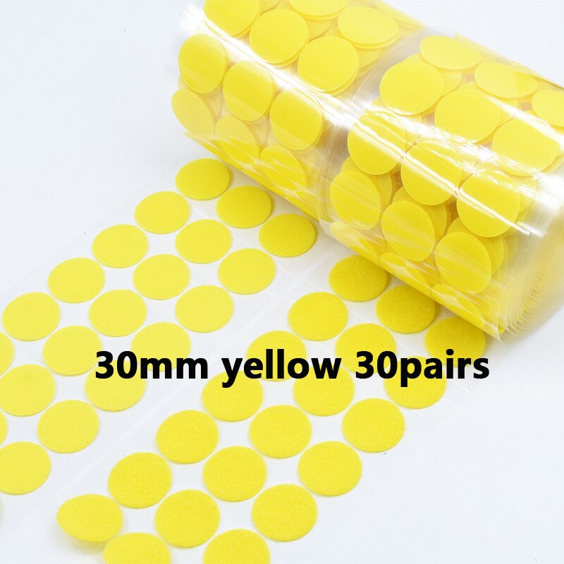 108 par velcro adhesivo cierre autoadhesivo cinta ganchos y bucles magia cinta pegatinas Dots Velcros de Nylon casa Klitterband pegamento: 30mm yellow 30pair