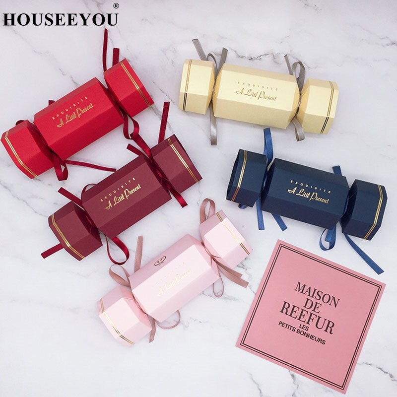 20/40PCS Candy Box Party Chocolate Boxes Packaging Cartons Sweets Wedding Birthday Favors Suppies Decorative