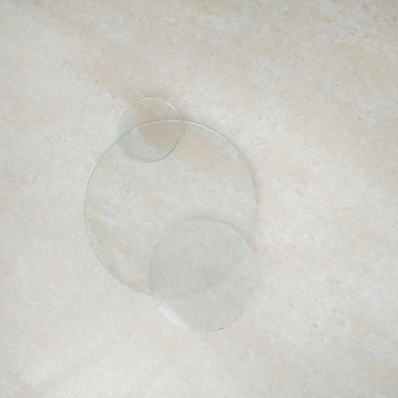 10 stuks/partij D35/42/50/65/70/92/110mm x 2mm clear glas Lens Glas cover disk disc. Glazen lampenkap voor downlight zaklamp gebruik