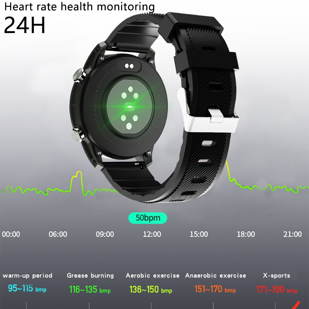 Ugumo smart watch  ip68 vattentät smartwatch bt samtalssvar temperatur pulsmätare blodtrycksurband
