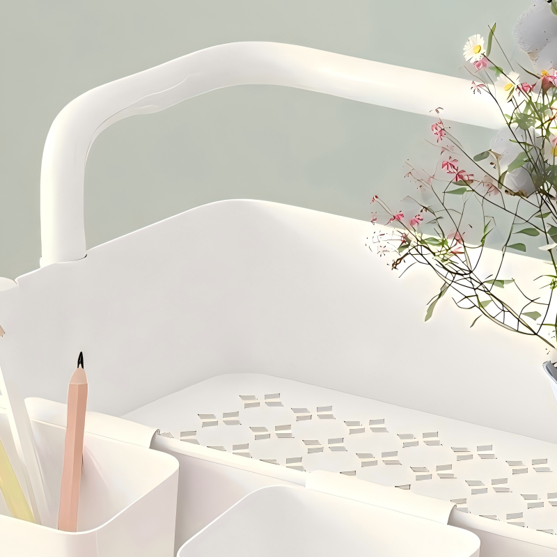 Shelves,Rolling Cart,2-Tier Storage Cart,Dish storage with Handle 2 Organizers,Plastic Baskets,Utility Cart,bathroom accessories